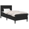 vidaXL Estrutura de cama com colch&atilde;o Preto 90 x 190 cm Veludo