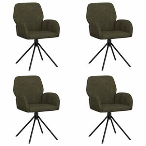 vidaXL Cadeiras de Jantar Girat&oacute;rias 4 unid. Couro Suede Sint&eacute;tico