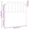 vidaXL Cabeceira de substitui&ccedil;&atilde;o 100 cm metal preto