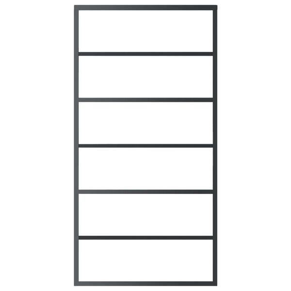 vidaXL Porta deslizante c/ conj ferragens 102x205cm vidro ESG/alumínio