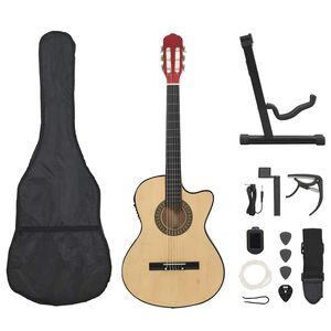 vidaXL 12 pcs conjunto de guitarra com equalizador e 6 cordas