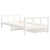 vidaXL Estrutura cama infantil c/ gavetas 90x200cm pinho maci&ccedil;o branco