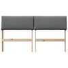 vidaXL Cabeceira estofada Cinza Escuro 160 cm