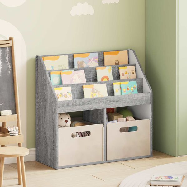 vidaXL Estante Infantil Cinza Sonoma 72,5 x 29,5 x 69 cm