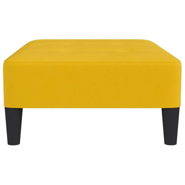 vidaXL Apoio de p&eacute;s 78x56x32 cm veludo amarelo