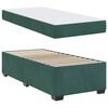 vidaXL Estrutura da Cama com colch&atilde;o Verde Escuro 90 x 200 cm tecido