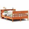 vidaXL Cama com estante sem colch&atilde;o 150x200 cm pinho maci&ccedil;o