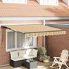 vidaXL Toldo Retr&aacute;til Amarelo e Cinza 300 x 250 cm Alum&iacute;nio e Tecido