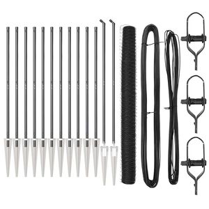 vidaXL Poste de Cerca Cinzento