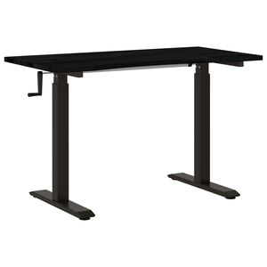 vidaXL Mesa com armazenamento Preto e Marrom Escuro 120 x 60 cm