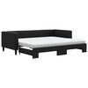vidaXL Sof&aacute;-cama com gavet&atilde;o e colch&otilde;es 90x190 cm tecido preto
