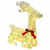 vidaXL Rena de Natal 3D LOVIISA 140 LED Branco quente 55 x 22 x 63 cm
