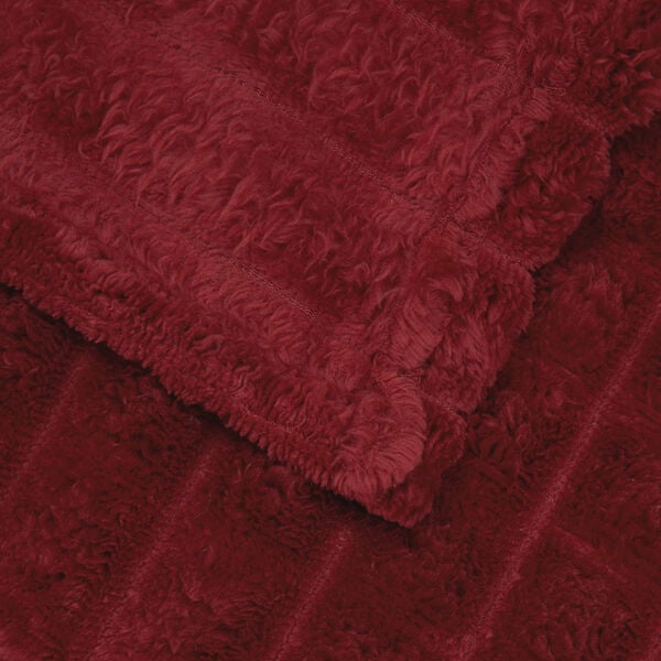 vidaXL Cobertor Vermelho Bordeaux 150 x 130 cm L&atilde;