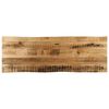 vidaXL Tampo de mesa c/borda viva 110x40x3,8cm mangueira &aacute;spera maci&ccedil;a