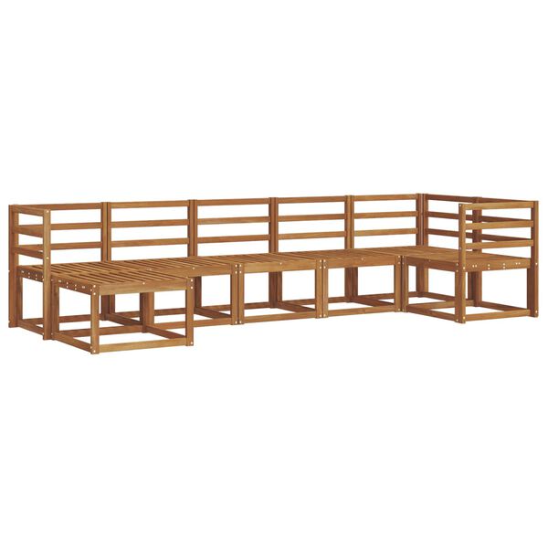 vidaXL Conjunto de Sof&aacute;s para Exterior 7 pcs Natural