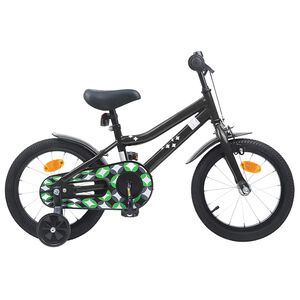 vidaXL Bicicleta Infantil 12 Polegadas para 2-4 anos Preto