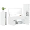 vidaXL 4 pcs conjunto m&oacute;veis casa de banho derivados de madeira branco