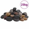 vidaXL Seixos polidos 25 kg 5-8 cm multicor