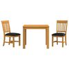vidaXL Conjunto de sala de jantar 3 unid. Preto