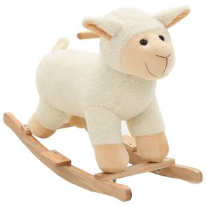 vidaXL Animal de baloi&ccedil;ar ovelha em pel&uacute;cia 78x34x58 cm branco