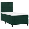 vidaXL Cama com molas/colch&atilde;o 90x200 cm veludo verde-escuro