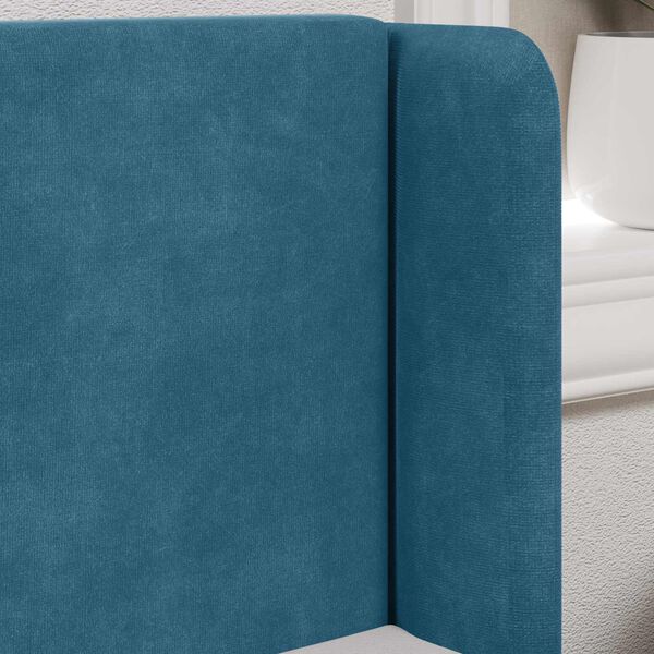 vidaXL Orelha de Cabeceira Azul 40,5 x 40,5 x 4 cm Veludo