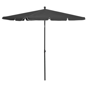 vidaXL Guarda-sol de jardim com mastro 210x140 cm antracite