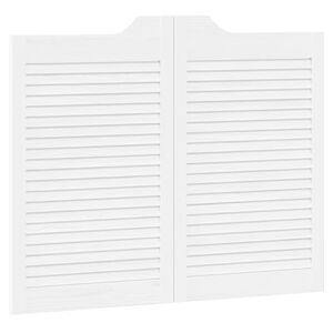 vidaXL Portas de Correr 80 x 50 cm Madeira de Pinho Maci&ccedil;a Branco
