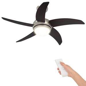 vidaXL Ventoinha de teto com luz e controle remoto &Oslash; 110 cm