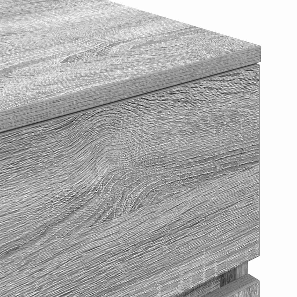 vidaXL Mesa de cabeceira 2 pcs derivados de madeira cinzento sonoma