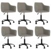 vidaXL Cadeiras de jantar giratórias 6 pcs veludo cinzento-claro