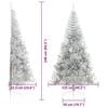 vidaXL &Aacute;rvore de Natal Artificial Pr&eacute;-iluminada Prateado 240 cm PET