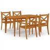 vidaXL 5 pcs conjunto de jantar para jardim madeira de ac&aacute;cia maci&ccedil;a