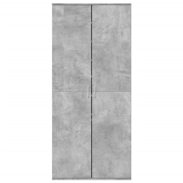 vidaXL Arm&aacute;rio para sapatos 80x39x178cm contraplacado cinzento cimento