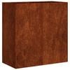 vidaXL Floreira enferrujada 80x40x80 cm a&ccedil;o resistente