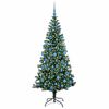 vidaXL &Aacute;rvore de Natal Artificial Pr&eacute;-iluminada Verde 180 cm PVC