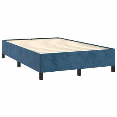 vidaXL Estrutura de cama 120x190 cm veludo azul-escuro