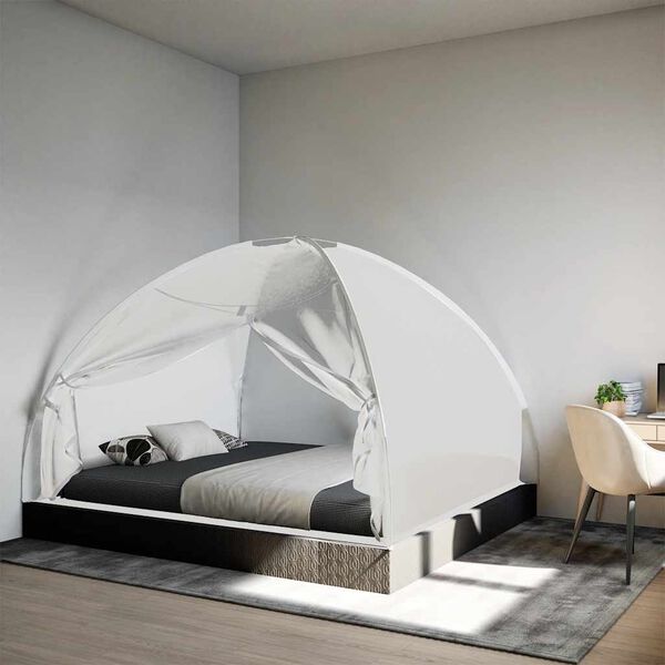 vidaXL Rede mosquiteira com portas malha 220 200x180x135 cm branco