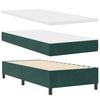vidaXL Cama Box com colch&atilde;o Verde Escuro 200 x 90 cm Poli&eacute;ster