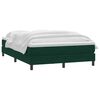 vidaXL Box Cama primavera com Colch&atilde;o Verde Escuro 140x210 cm Veludo