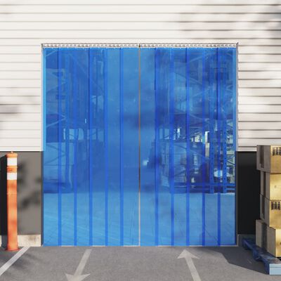 vidaXL Cortina de porta 200 mm x 1,6 mm 25 m PVC azul