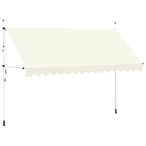 vidaXL Toldo retr&aacute;til manual 400 cm creme