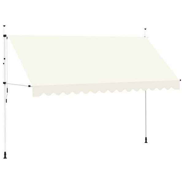 vidaXL Toldo retr&aacute;til manual 400 cm creme