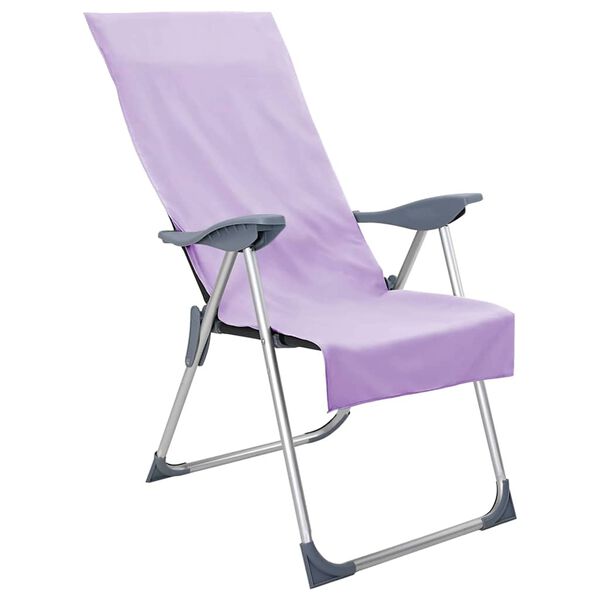 vidaXL Toalhas para Cadeiras Exteriores 2 pcs Roxo 130 x 60 cm