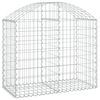 vidaXL Cesto gabi&atilde;o arqueado 100x50x80/100 cm ferro galvanizado
