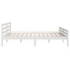 vidaXL Estrutura de cama 200x200 cm madeira maci&ccedil;a branco