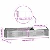vidaXL Gaiola para Coelhos Prateado 400 x 78 x 78 cm A&ccedil;o Galvanizado