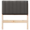 vidaXL Cabeceira estofada com cabeceira Marrom e Cinza Escuro 80 cm