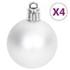 vidaXL 70 pcs conjunto de enfeites de Natal prateado e branco
