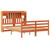 vidaXL Cama com estante sem colchão 150x200 cm pinho maciço